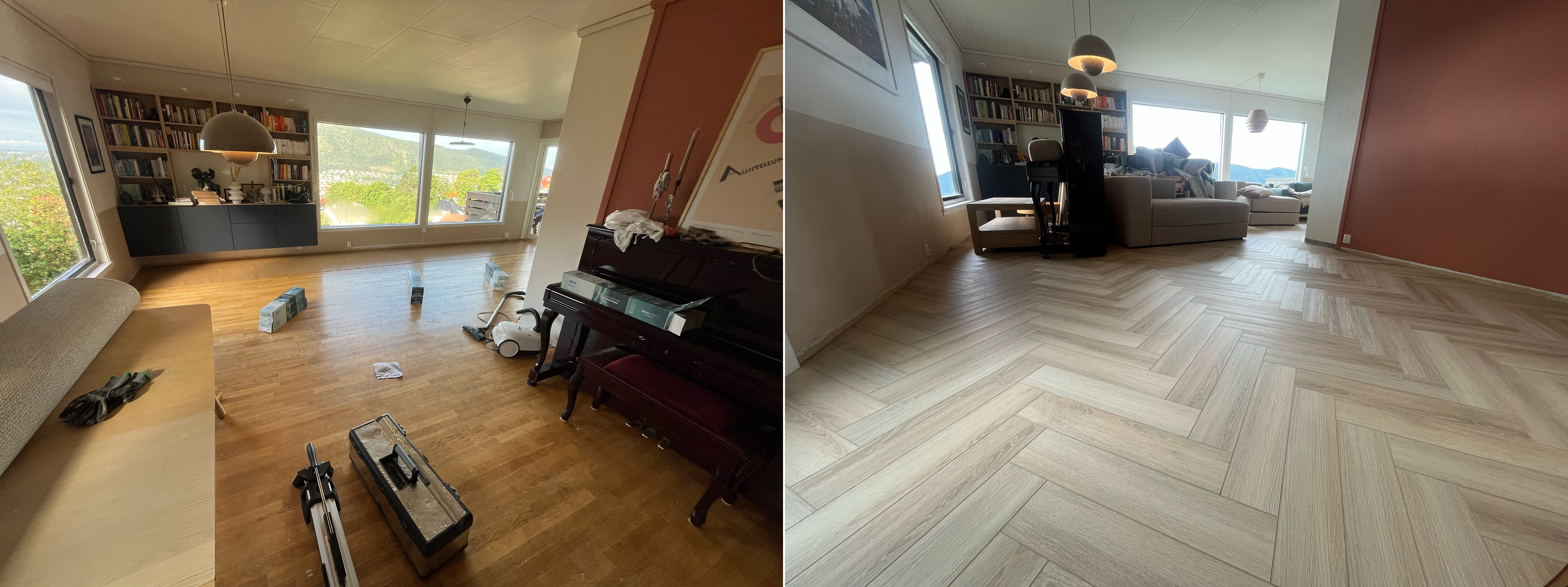 Fiskebeinsgulv prosjekt