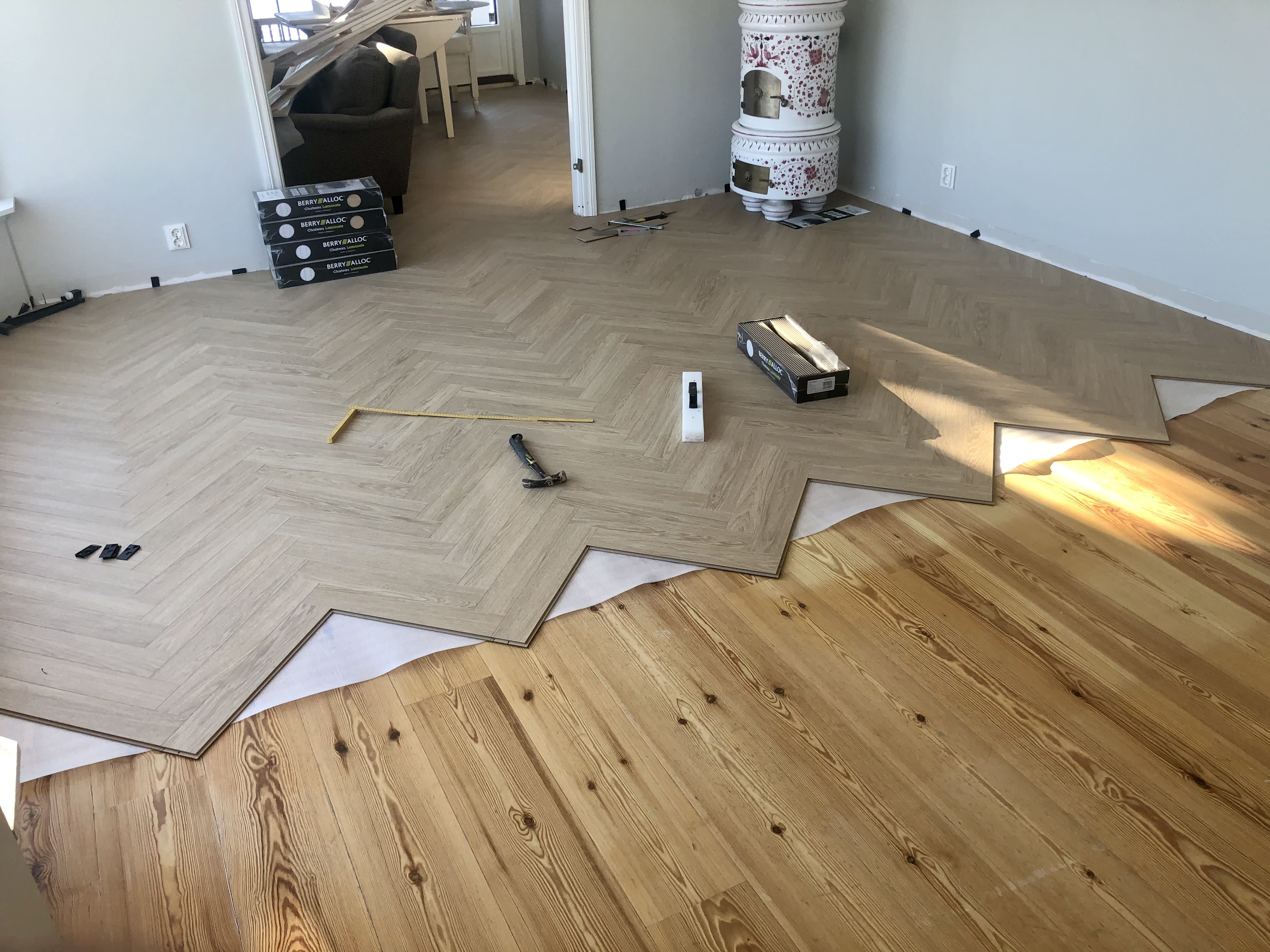 Fiskebeinsgulv prosjekt